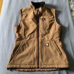 Carhartt Womens Beige Soft Shell Fleece Lined Vest